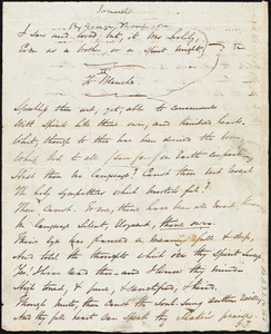 Letter from George Thompson, [Newington near Edinburgh, Scotland], 1840