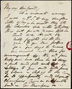 Letter from George Thompson, Manchester, [England], to Maria Weston Chapman, 1841 [November 19]