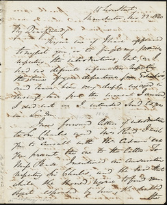 Letter from George Thompson, Manchester, [England], to John Anderson Collins, 1840 Nov[ember] 22