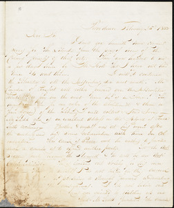 Letter from Henry Egbert Benson, Providence, [Rhode Island], to William Lloyd Garrison, 1833 February 25th