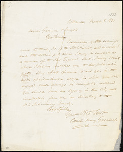 Letter from Patrick Henry Greenleaf, Portland, [Maine], to William Lloyd Garrison and Isaac Knapp, 1833 March 8