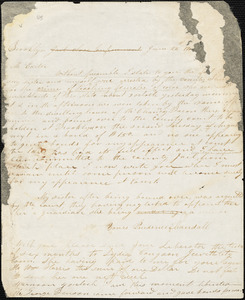 Letter from Prudence Crandall, Brooklyn, [Connecticut], to William Lloyd Garrison, 18[33] June 28th