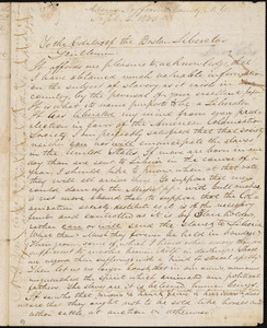 Letter from Samuel N. Sweet, Adams, Jefferson County, N[ew] Y[ork], to William Lloyd Garrison, 1833 Sept[ember] 6