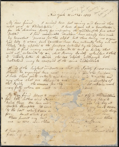 Letter from Arnold Buffum, New York, [New York] to William Lloyd Garrison, 1833 [October] 26