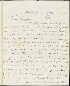 Letter from George Bradburn, Boston, [Massachusetts], to George Thompson, 1846 Jan[uary] 2