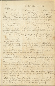 Letter from H. Jones, Cabot, [Vermont], to William Lloyd Garrison and Isaac Knapp, 1833 Nov[ember] 15
