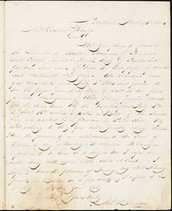 Letter from Henry Egbert Benson, Providence, [Rhode Island], to William Lloyd Garrison and Isaac Knapp, 1833 Nov[embe]r 20th