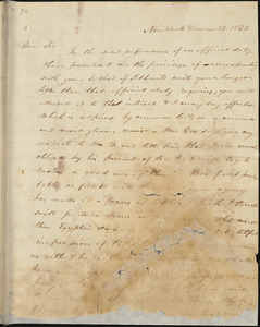Letter from Abraham Lidden Cox, New York, [New York], to William Lloyd Garrison, 1833 Decem[ber] 12