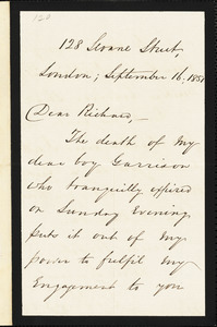 Letter from George Thompson, London, [England], to Richard Davis Webb, 1851 September 16