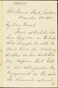 Letter from George Thompson, London, [England], to Richard Davis Webb, 1851 December 22