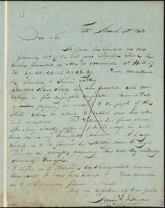Letter from Henry Egbert Benson, Prov[idence, Rhode Island], to William Lloyd Garrison, 1864 March 25th