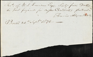 Letter from Francis Alexander, Boston, [Massachusetts], to William Lloyd Garrison, 1834 Sept[ember] 24th