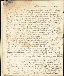 Letter from Arnold Buffum, Philadelphia, [Pennsylvania], to William Lloyd Garrison, 1834 [April] 12