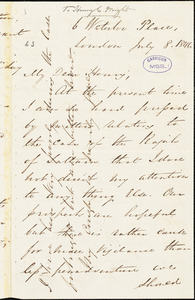 Letter from George Thompson, London, [England], to Richard David Webb, 1846 July 8