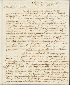 Letter from David Lee Child, London, [England], to George Thompson, 1836 Nov[ember] 30