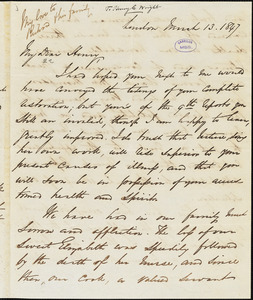 Letter from George Thompson, London, [England], to Henry Clarke Wright, 1847 March 13
