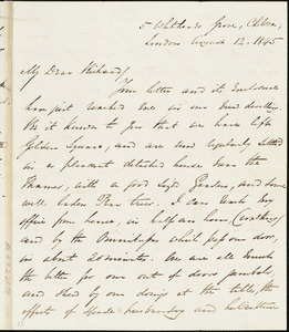 Letter from George Thompson, London, [England], to Richard Davis Webb, 1845 August 12