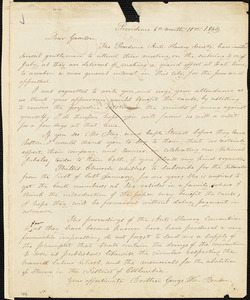 Letter from George William Benson, Providence, [Rhode Island], to William Lloyd Garrison, 1834 [June] 10th