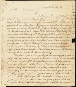 Letter from Louis O. Cowan, Augusta, [Maine], to William Lloyd Garrison, 1834 June 21