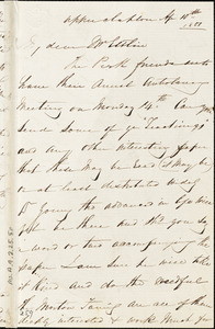 Letter from Isabella Massie, Upper Clapton, [England], to John Bishop Estlin, 1851 April 10
