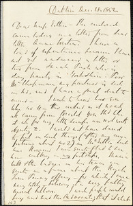 Letter from Richard Davis Webb, Dublin, [Ireland], to Mary Anne Estlin, 1852 Dec[ember] 24