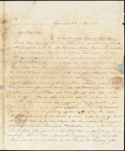 Letter from John Farmer, Concord, N[ew] H[ampshire], to William Lloyd Garrison, 1834 Nov[ember] 1