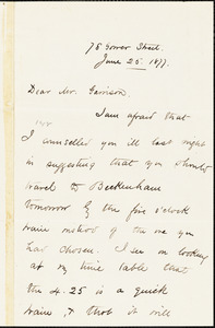 Letter from Mary Anne Estlin, Bristol, [England], to Francis Jackson Garrison, 1877 June 25