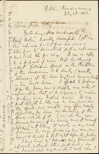 Letter from Richard Davis Webb, Dublin, [Ireland], to Mary Anne Estlin, 1853 July 28