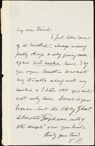 Letter from Theodore Parker to Matilda Goddard