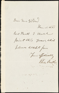 Letter from Theodore Parker to Matilda Goddard, Aug[ust] 2