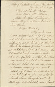 Letter from Theodore Parker, Boston, [Massachusetts], to Abby Williams May, 1853 Dec[ember] 26