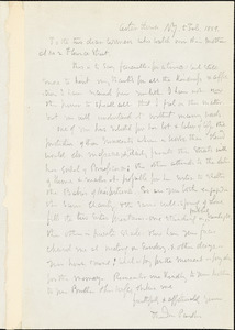 Letter from Theodore Parker, New York, to Matilda Goddard and Rebecca Goddard, 1859 Febr[uary] 5