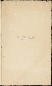 Letter from Theodore Parker, West Roxbury, [Massachusetts], to Ralph Waldo Emerson, 1843 Jan[uary] 20 -1849