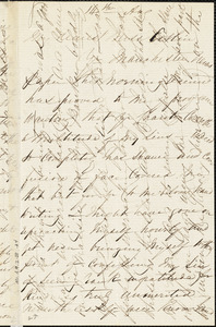 Letter from Isabella Massie, Bridgewater, [Massachusetts], to Mary Anne Estlin, [1854] Aug[ust] 14-1854 Aug[ust] 16