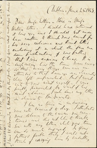 Letter from Richard Davis Webb, Dublin, [Ireland], to Mary Anne Estlin, 1853 June 25