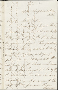 Letter from Isabella Massie, Upper Clapton, [England], to Mary Anne Estlin, 1853 May 20