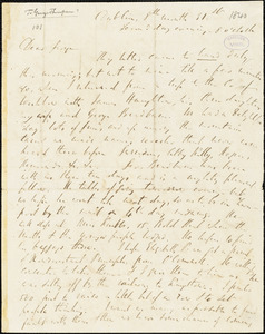 Letter from Richard Davis Webb, Dublin, [Ireland], to George Thompson, [1840 August] 31