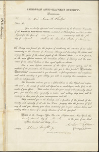 Letter from Arthur Tappan, New York, to Amos Augustus Phelps, 1834 April 7