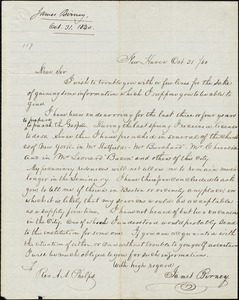 Letter from James Gillespie Birney, New Haven, [Connecticut], to Amos Augustus Phelps, 1840 Oct[ober] 31