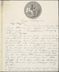 Letter from Jacob Weston, Byfield, [Massachusetts], to William Lloyd Garrison, 1839 Sept[ember] 22