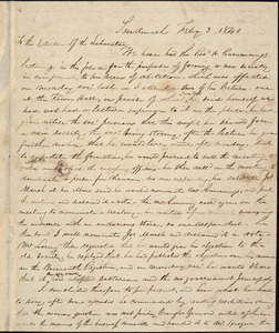 Letter from Charles H. Freeman and Thomas Puttilow, Sandwich, [Massachusetts], to William Lloyd Garrison, 1840 Feb[ruar]y 3