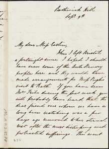 Letter from G. Blair, [Bath, England], to Mary Anne Estlin, September 9