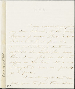 Letter from Lizzie Weston, Dedham, [Massachusetts], to Deborah Weston, [1861 February 18]