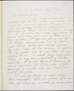 Letter from Mary Gray Chapman, Boston, [Massachusetts], to William Lloyd Garrison, 1840 May 3rd