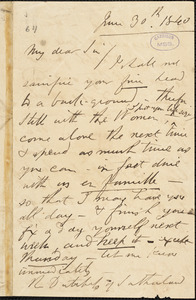Letter from Benjamin Robert Haydon, [London, England], to William Lloyd Garrison, 1840 June 30th