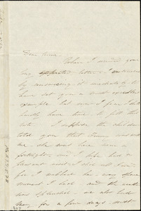 Letter, Boston, [Massachusetts], to Anne Warren Weston