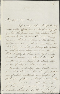 Letter from Lydia M. Greene, Boston, [Massachusetts], to Lucia Weston, [1841 April]