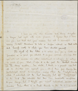 Letter from J. Alexander, 109 High St., Paisley, [Scotland], to William Lloyd Garrison, 1840 July 28