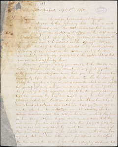 Letter from John Anderson Collins, New Bedford, [Massachusetts], to William Lloy Garrison, 1840 Sept[ember] 1st