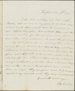 Letter from Elizabeth Cushing Fearing, Hingham, [Massachusetts], to Caroline Weston, [1837 Dec[ember] 8